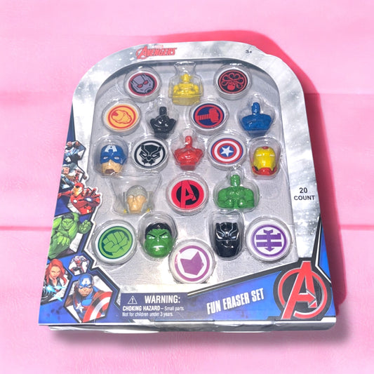 Marvel Avengers- Fun Eraser Set-20 Count