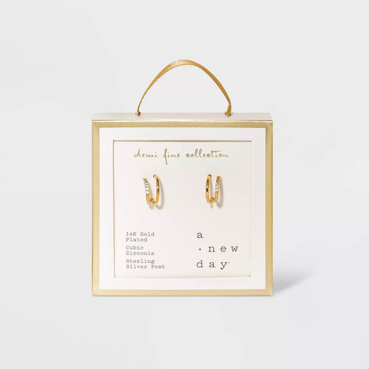 Demi Fine Collection- Double Hoop Earrings
